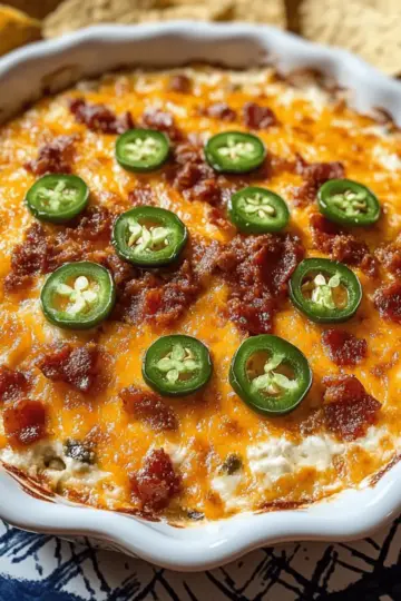 Spicy Cheesy Baked Football Dip