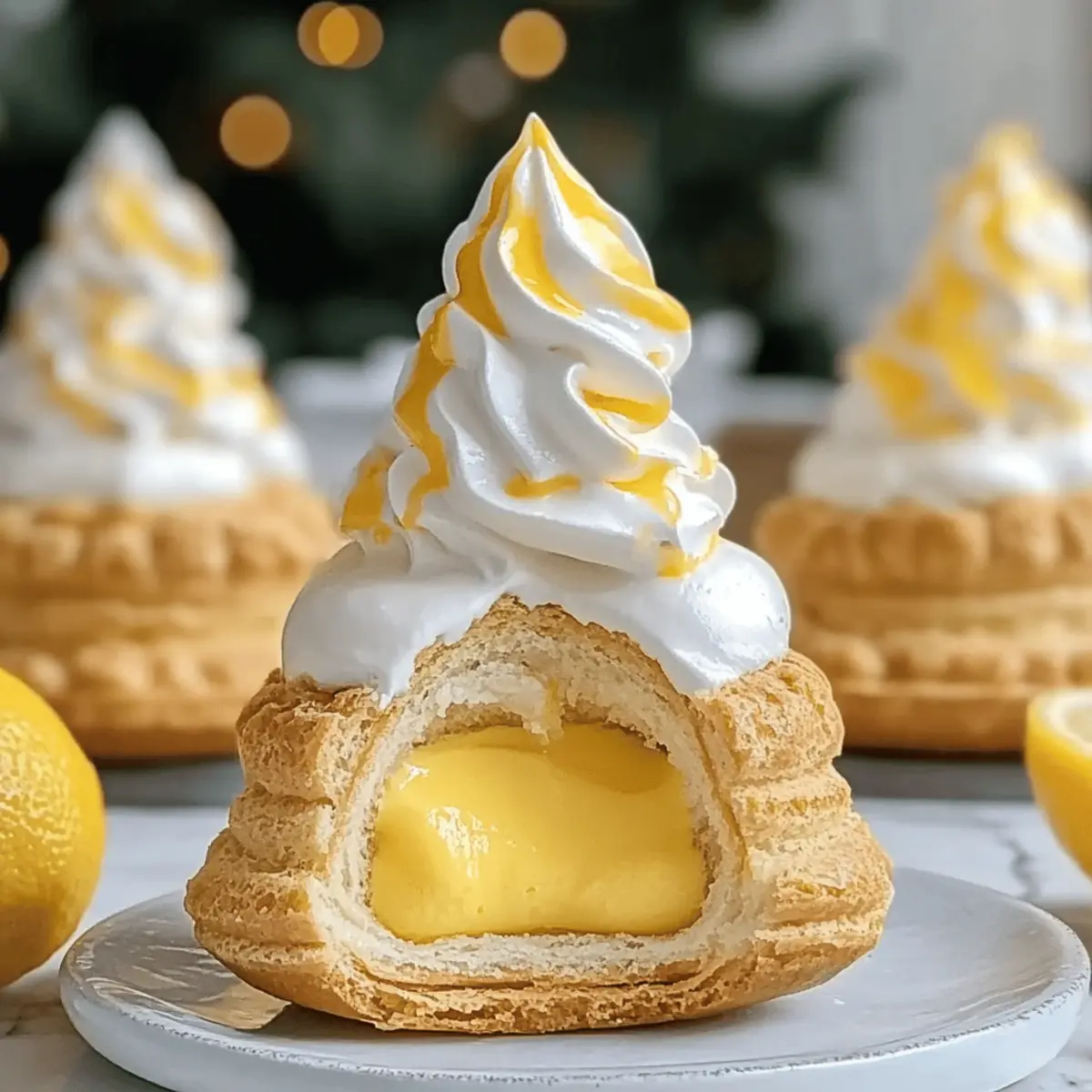 light choux pastries filled with lemon cream