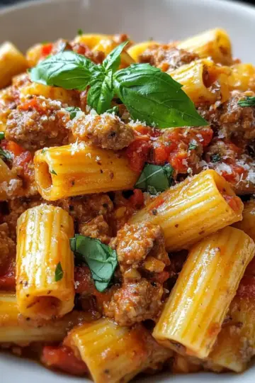 One Pot Spicy Rigatoni