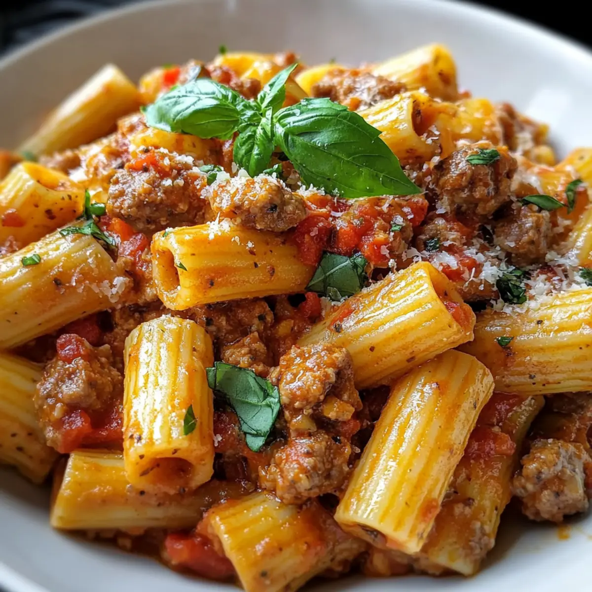 One Pot Spicy Rigatoni