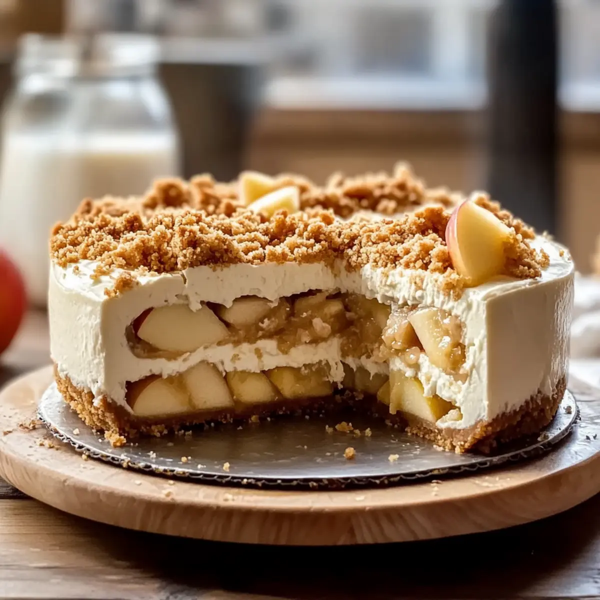 Creamy Apple Crumble Cheesecake