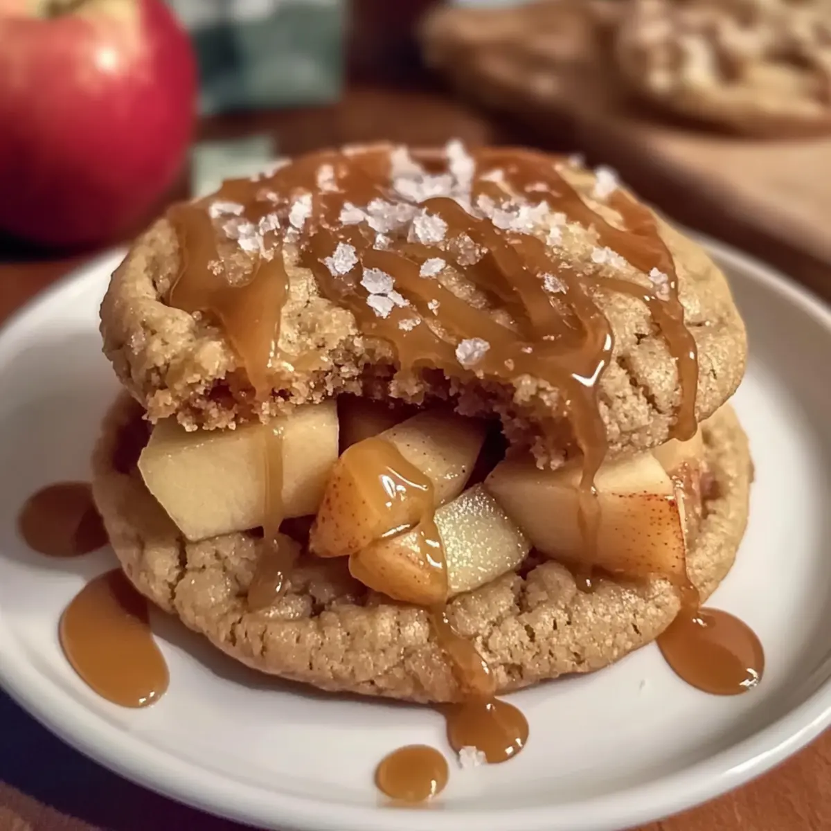Salted Caramel Apple Pie Cookies