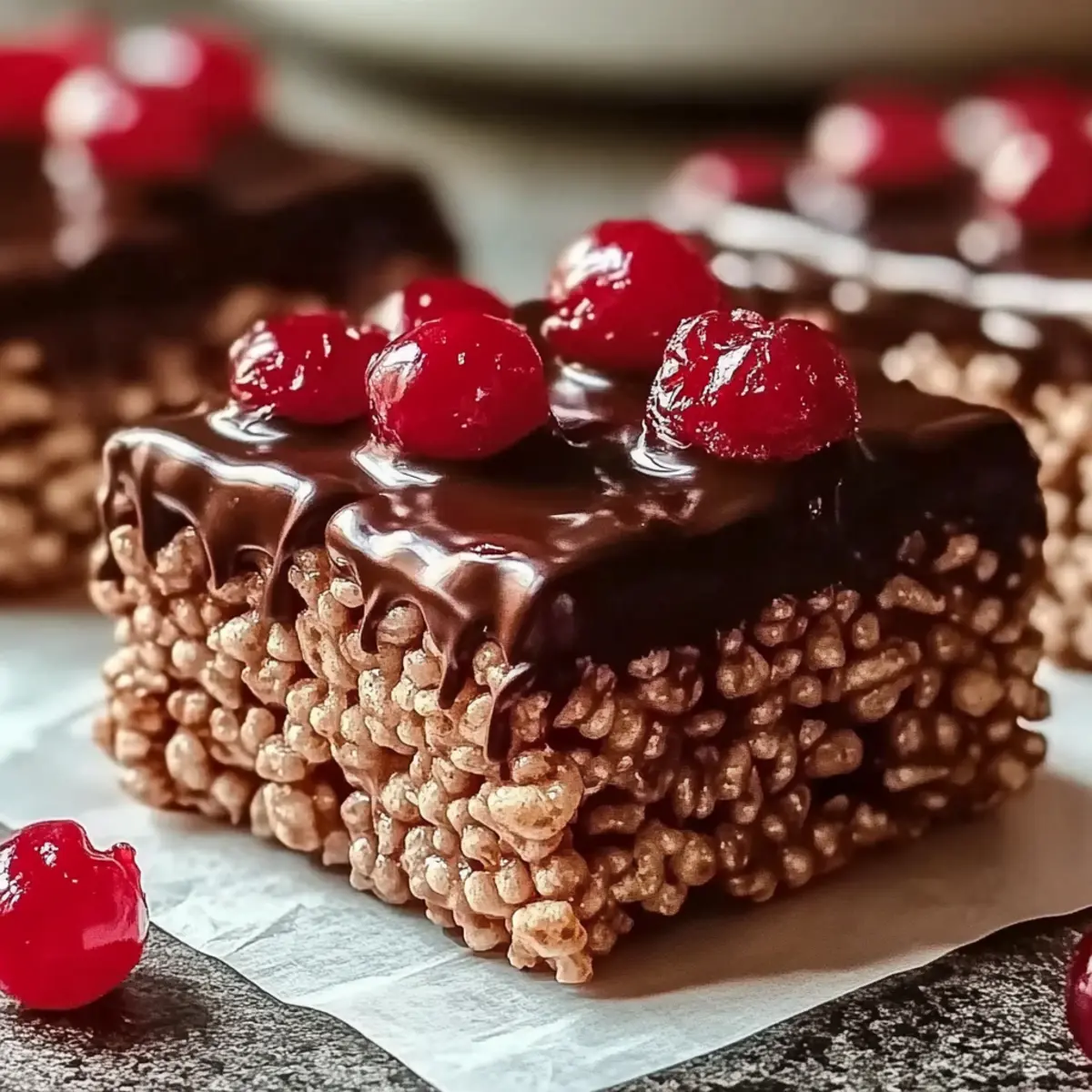 Decadent Chocolate Covered Cherry Rice Krispies