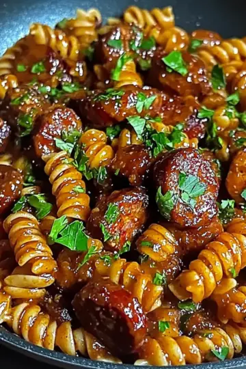 Spicy Honey BBQ Sausage & Pasta