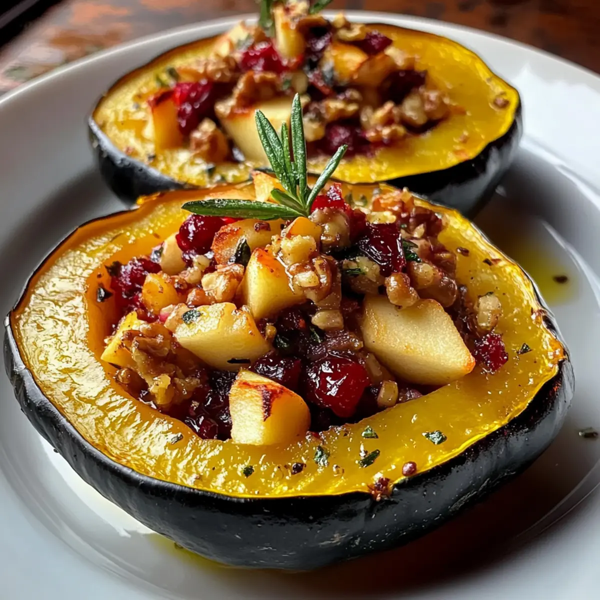 Apple Stuffed Acorn Squash