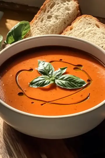 Middle-of-Winter Creamy Tomato Soup (Canned Tomatoes)