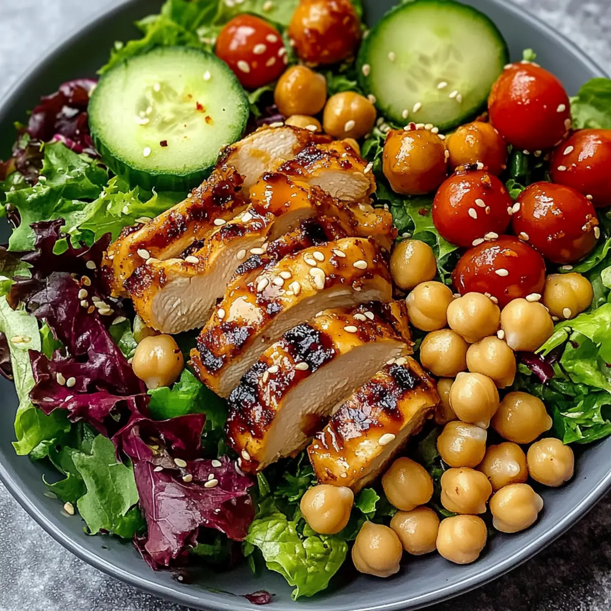 Sesame Chicken and Chickpea Salad