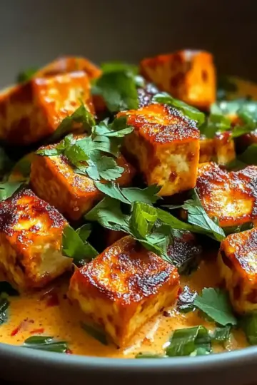 Spicy Tofu in Creamy Coconut Sauce