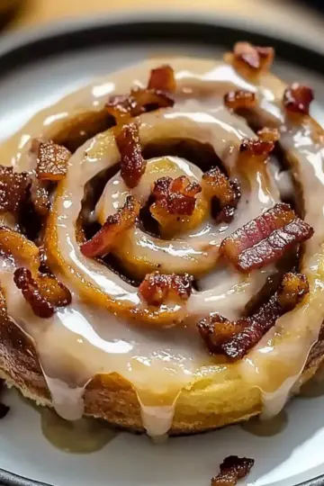 Bourbon Maple Beef Bacon Cinnamon Rolls