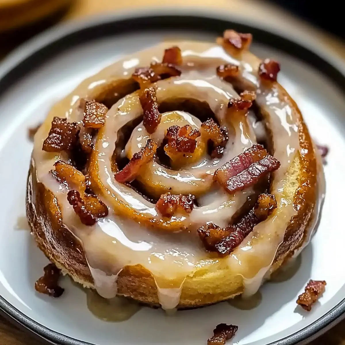 Bourbon Maple Beef Bacon Cinnamon Rolls