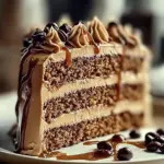 Caramel Coffee Buttercream Cake:
