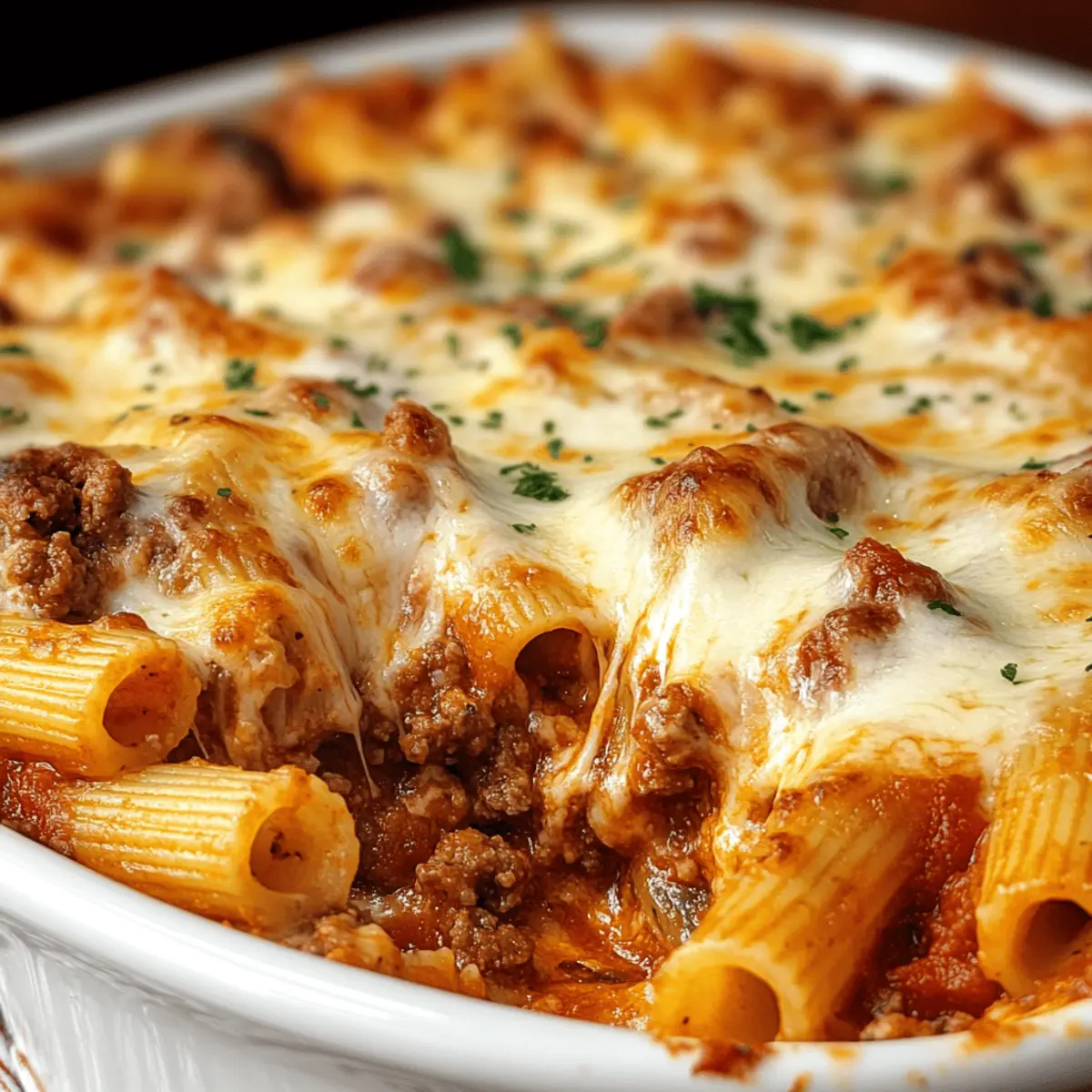 Cheesy Baked Rigatoni Pasta