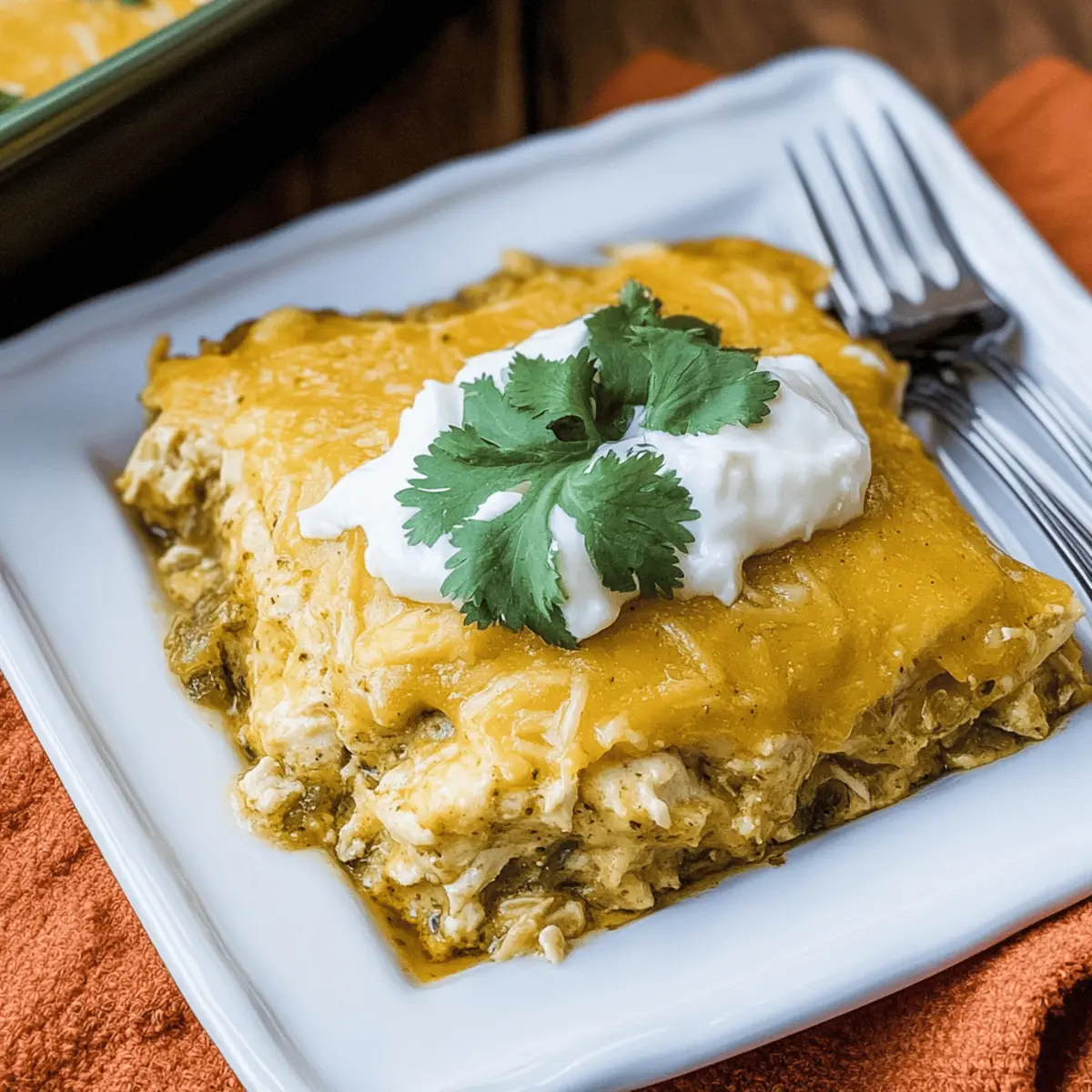 Chile Verde Chicken Tamale Casserole