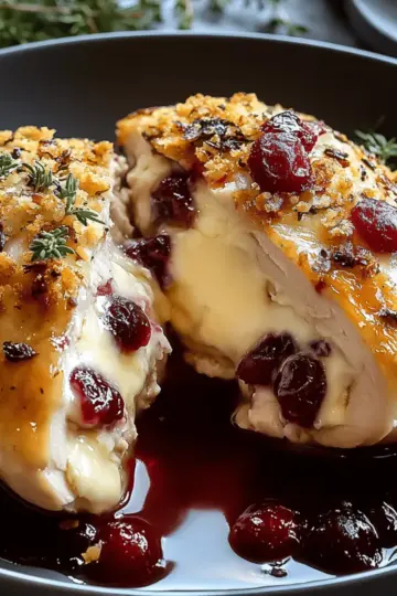Cranberry Brie Stuffed Chicken – Savory, Sweet, and Showstopping