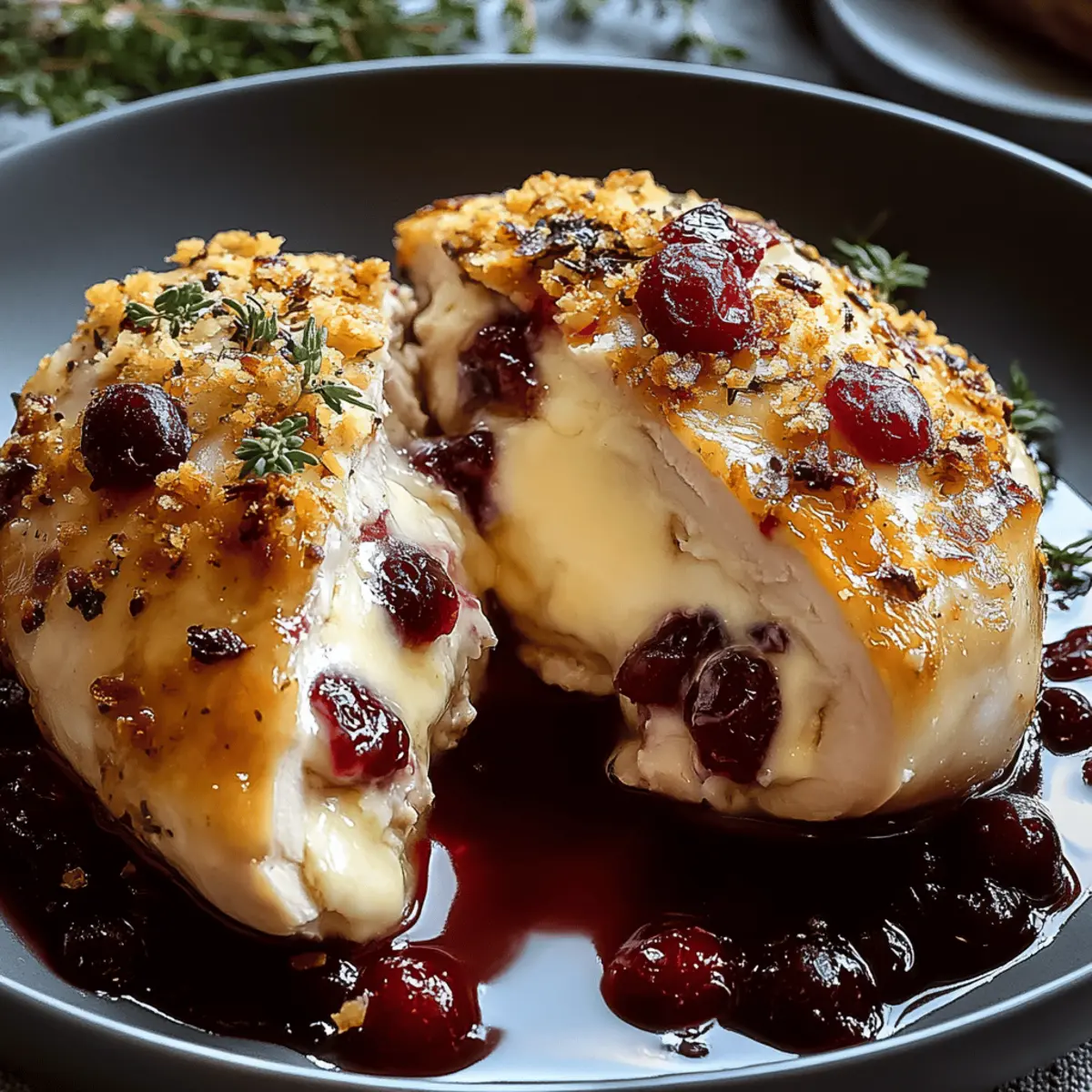 Cranberry Brie Stuffed Chicken – Savory, Sweet, and Showstopping