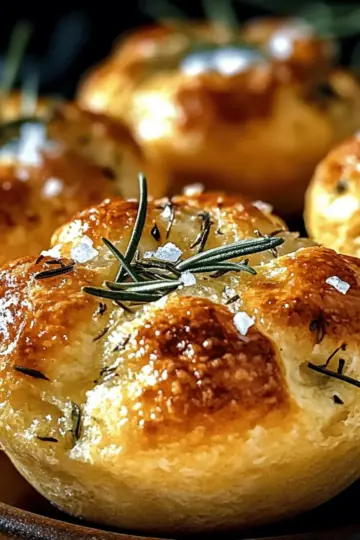 Garlic Rosemary Focaccia Muffins