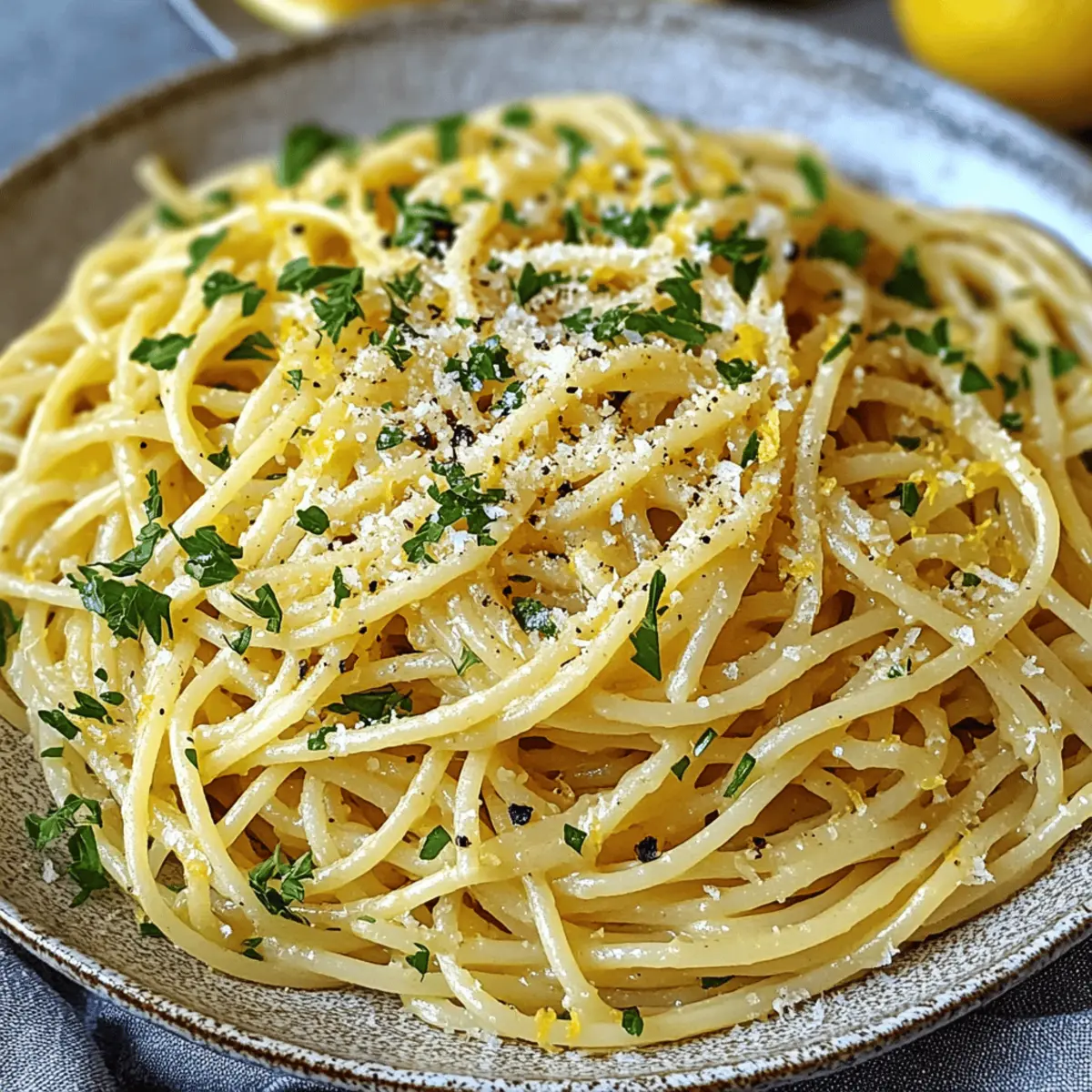 Italian Lemon Garlic Pasta