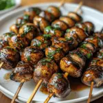 Marinated Grilled Mushroom Skewers