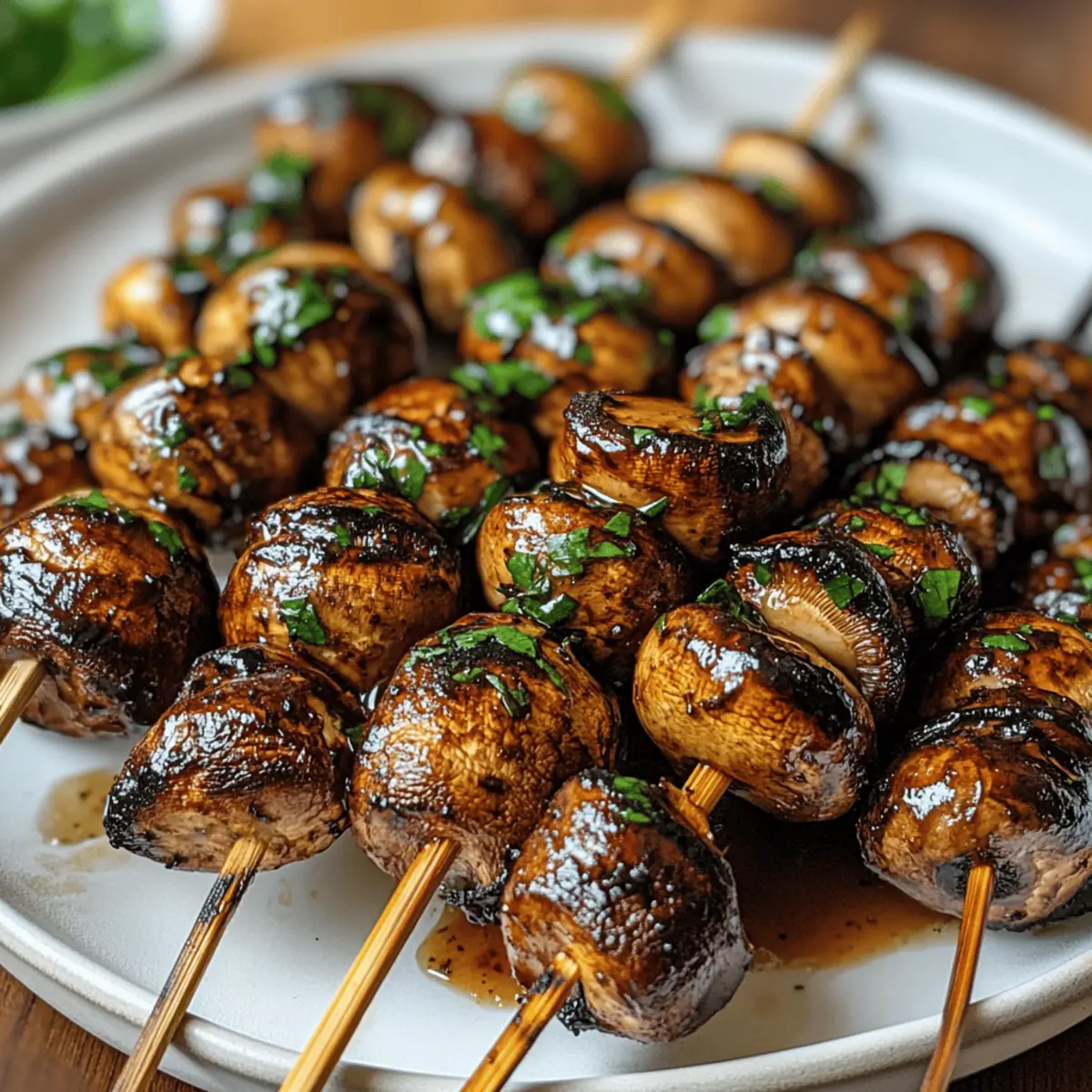 Marinated Grilled Mushroom Skewers