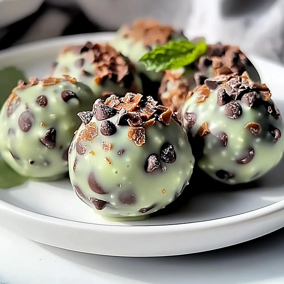 Mint Chocolate Chip Protein Balls