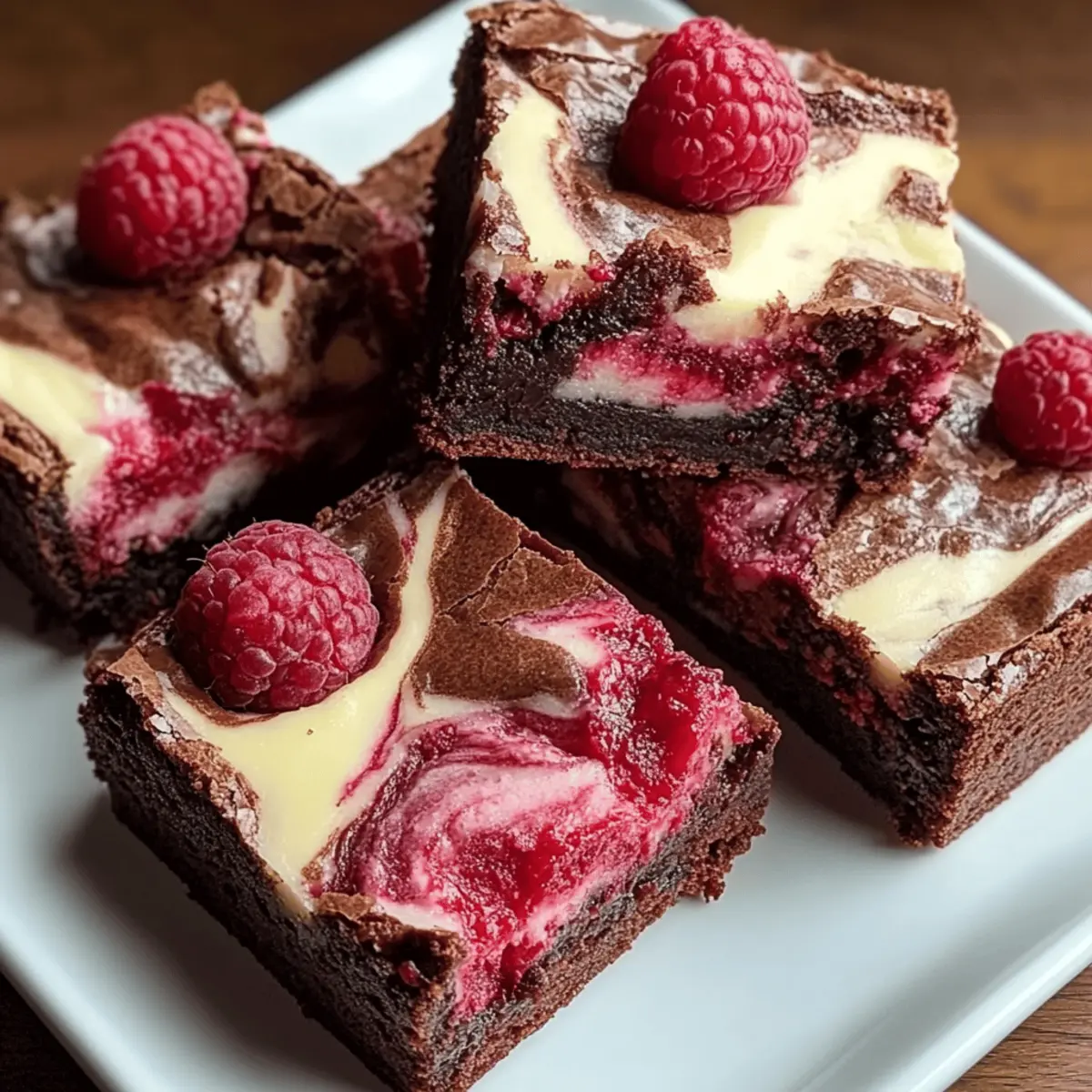 Raspberry Swirl Brownies