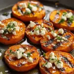 Roasted Sweet Potato Rounds with Honey & Feta