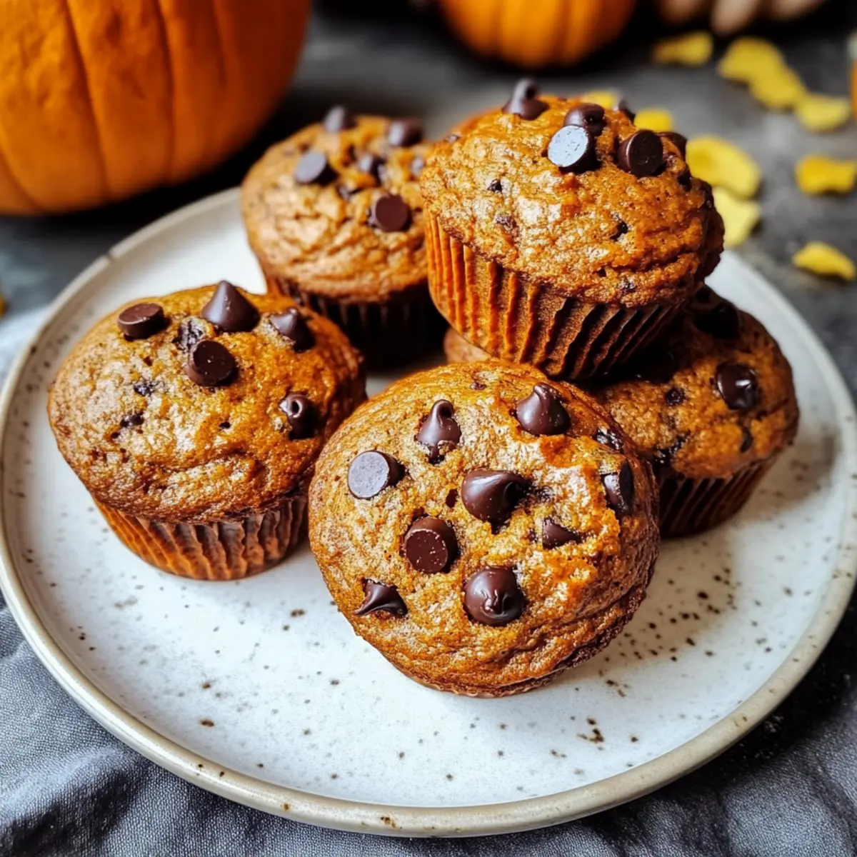 Pumpkin Chocolate Chip Muffins Gluten Free