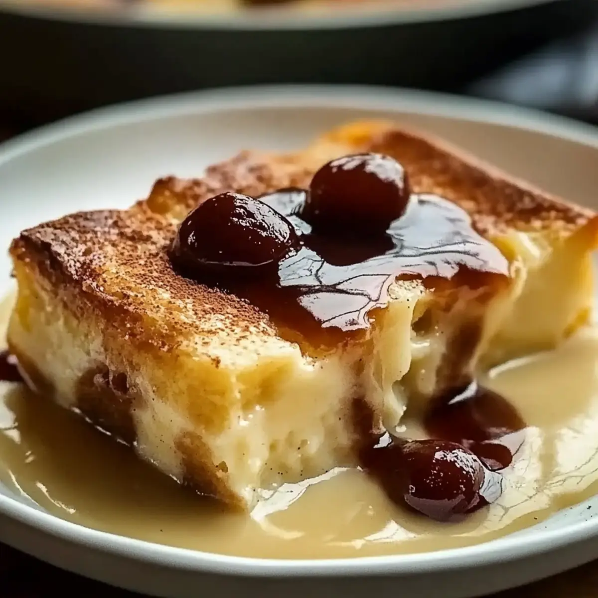 Bread Pudding with Vanilla Sauce