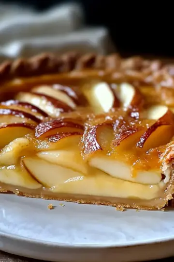Scrumptious French Custard Pie with Apples