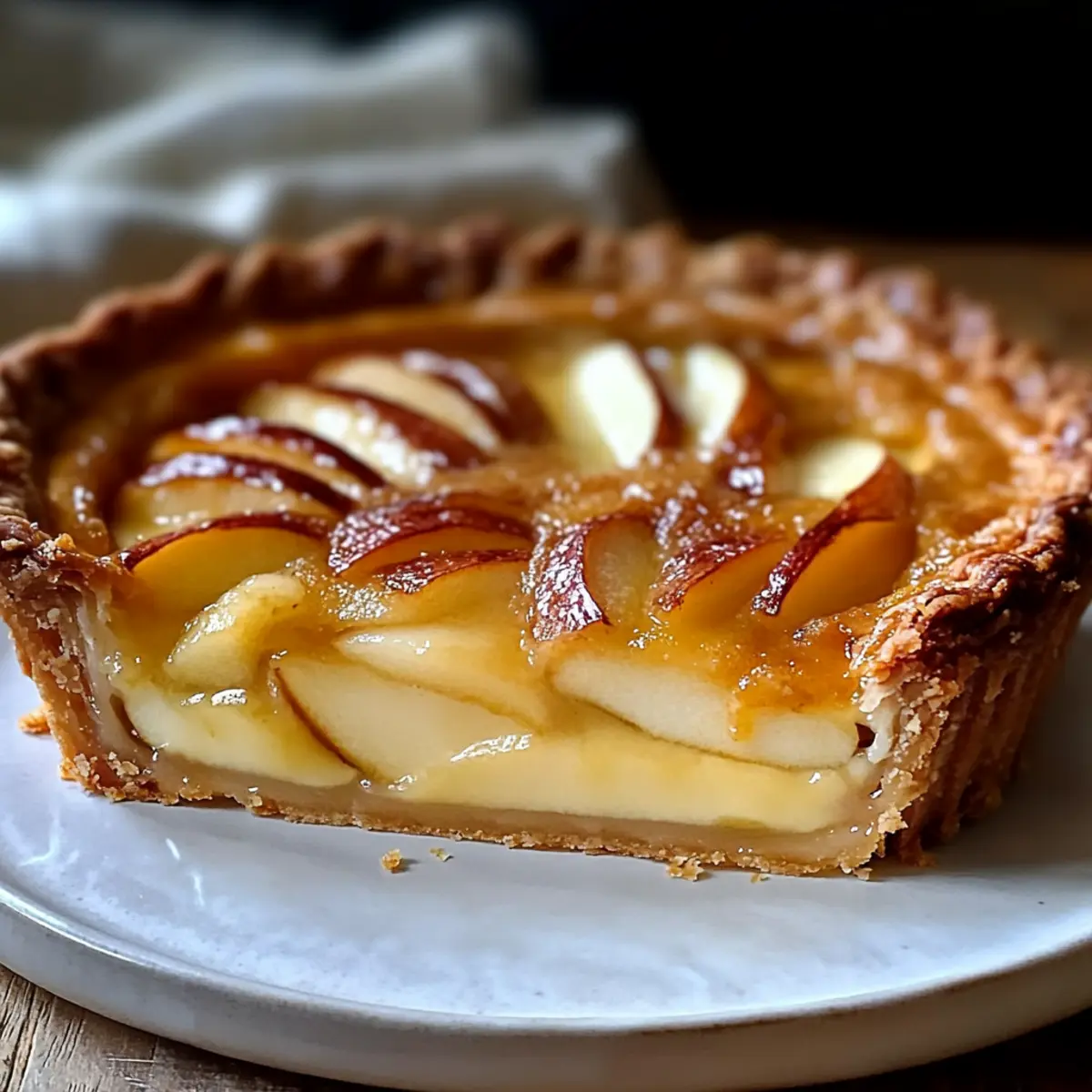 Scrumptious French Custard Pie with Apples