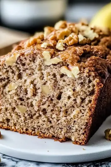 Banana Sour Cream Walnut Bread:
