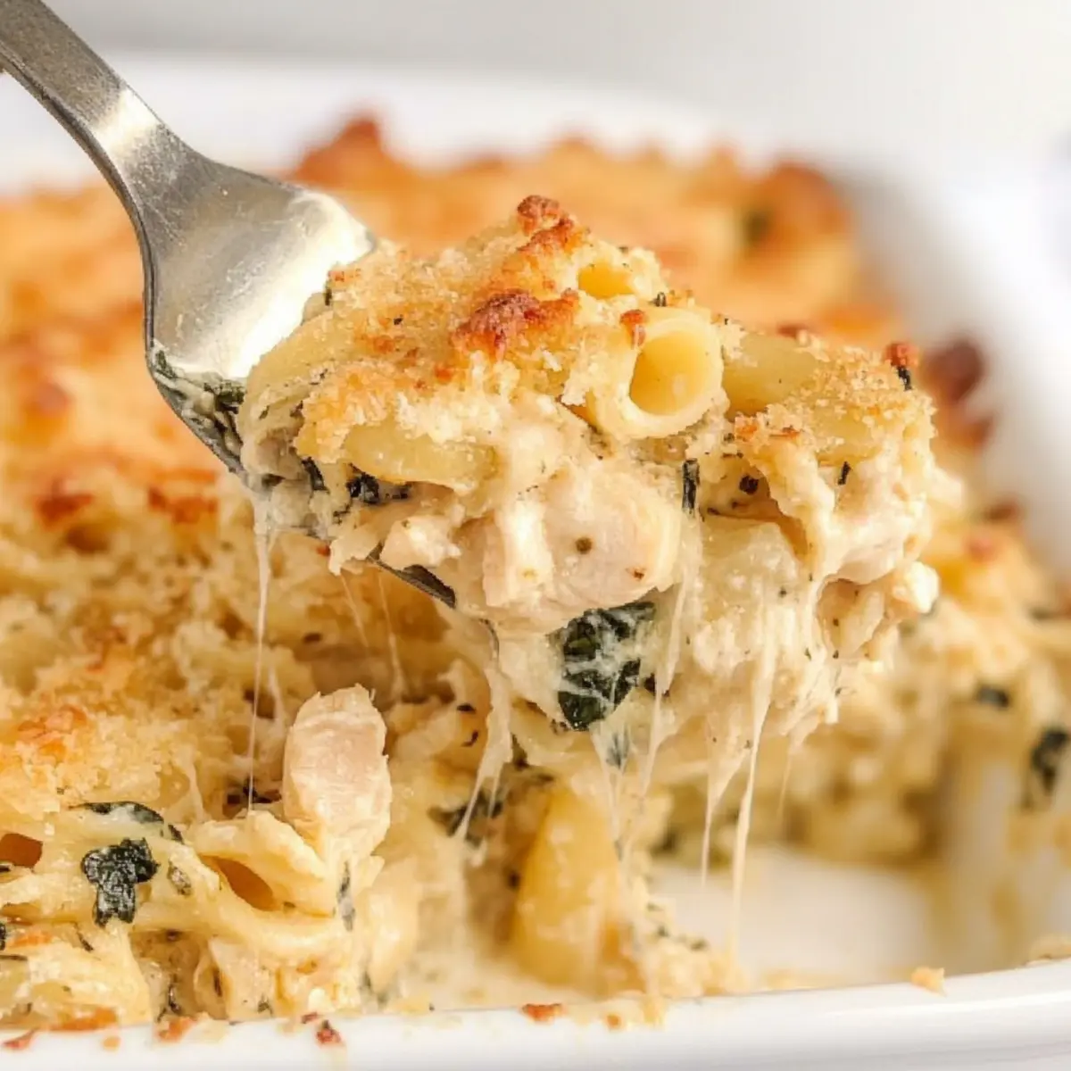 Chicken Alfredo Bake
