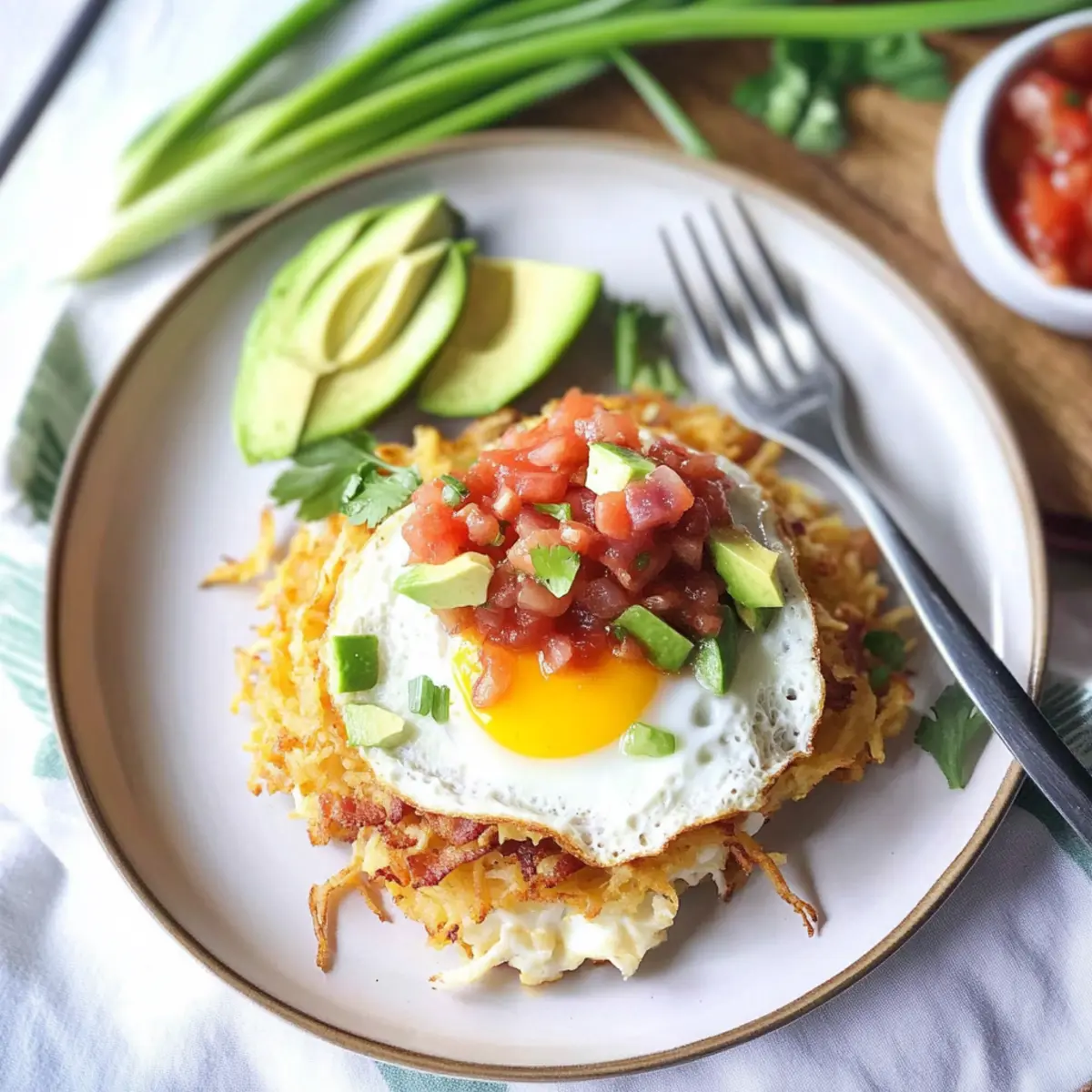 Crispy Hashbrown Haystacks