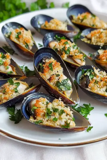 Baked mussels