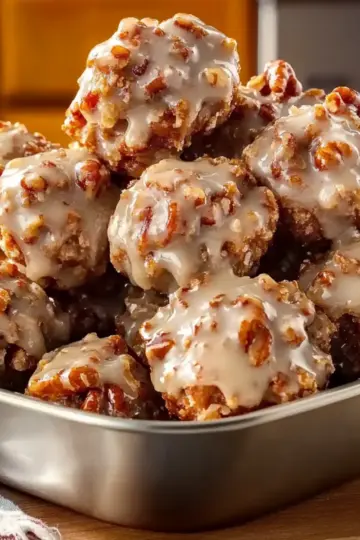 Pecan Crunch Glazed Bites: