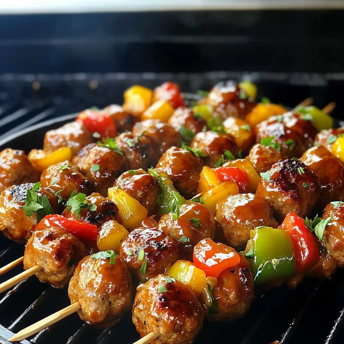 Sweet and Sour Meatball Kabobs