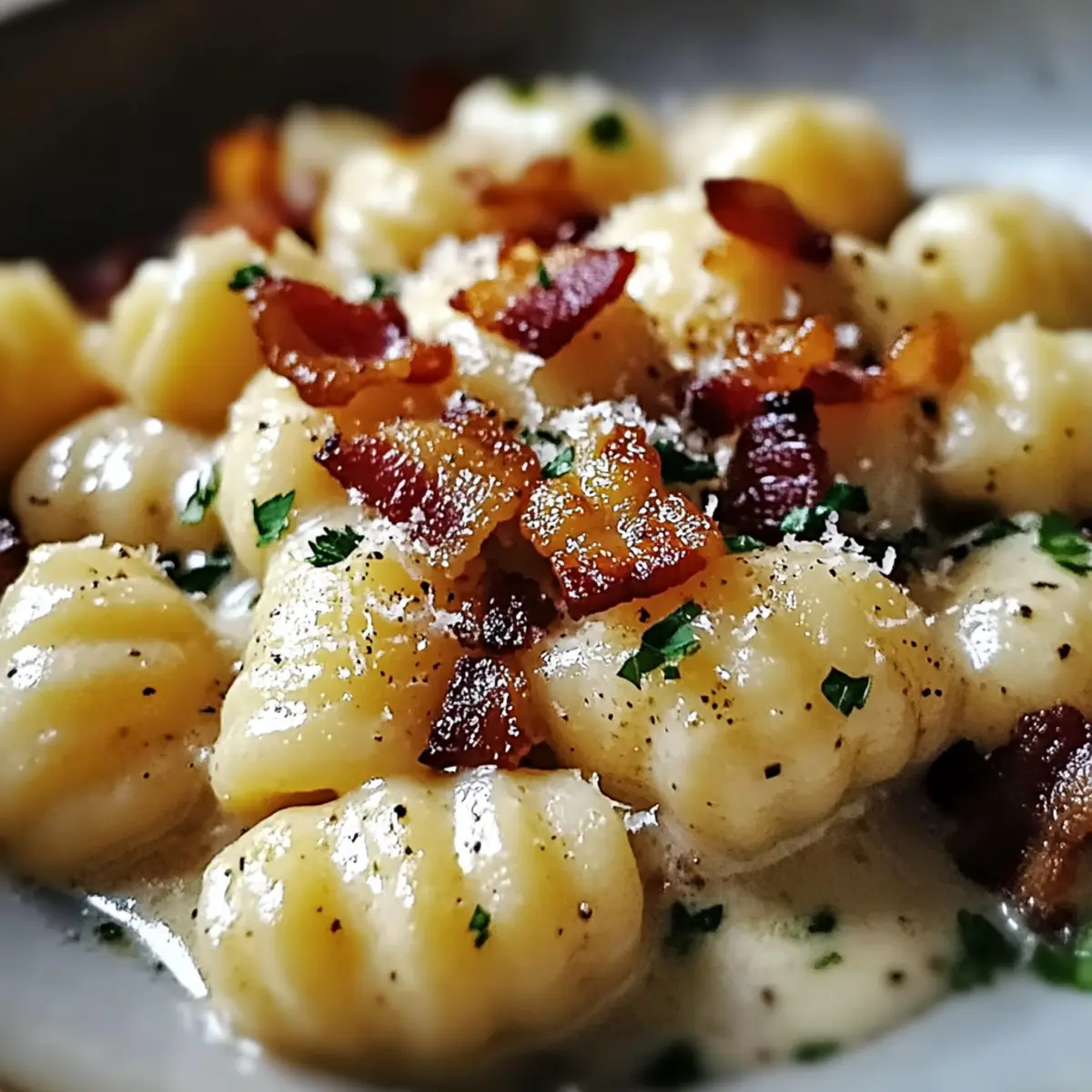 Gnocchi Carbonara with Bacon & Parmesan