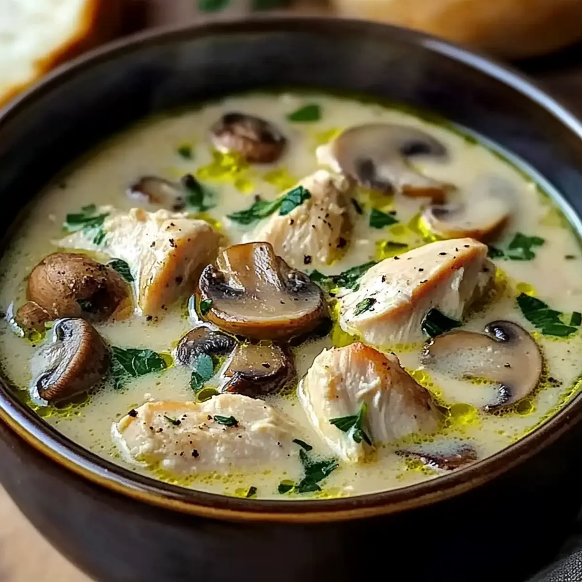 Rotisserie Chicken Mushroom Soup