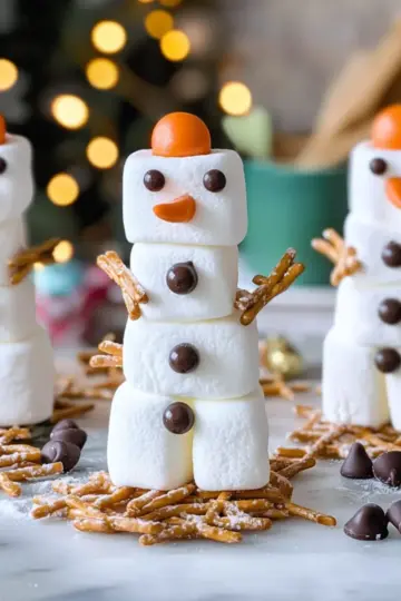 Snowman Marshmallows Snacks
