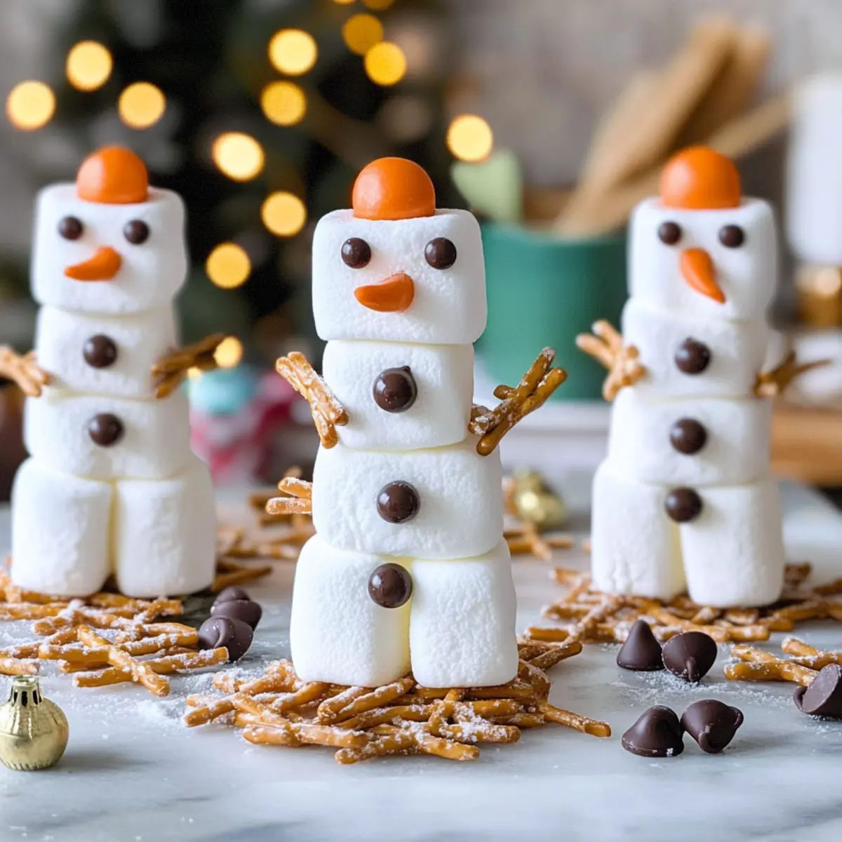Snowman Marshmallows Snacks