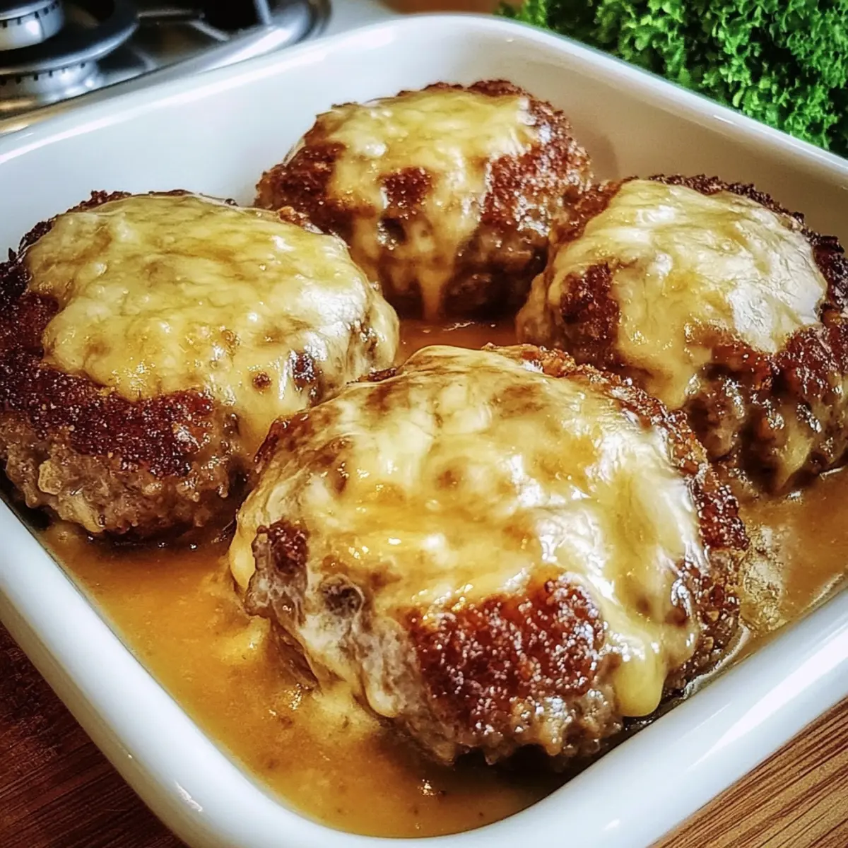 Cheesy Baked Meat Patties