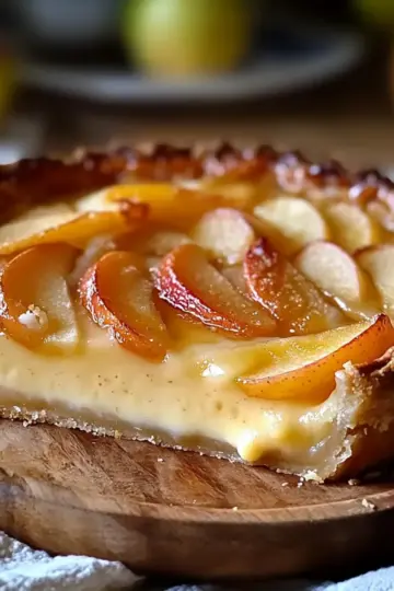 Scrumptious French Custard Pie with Apples