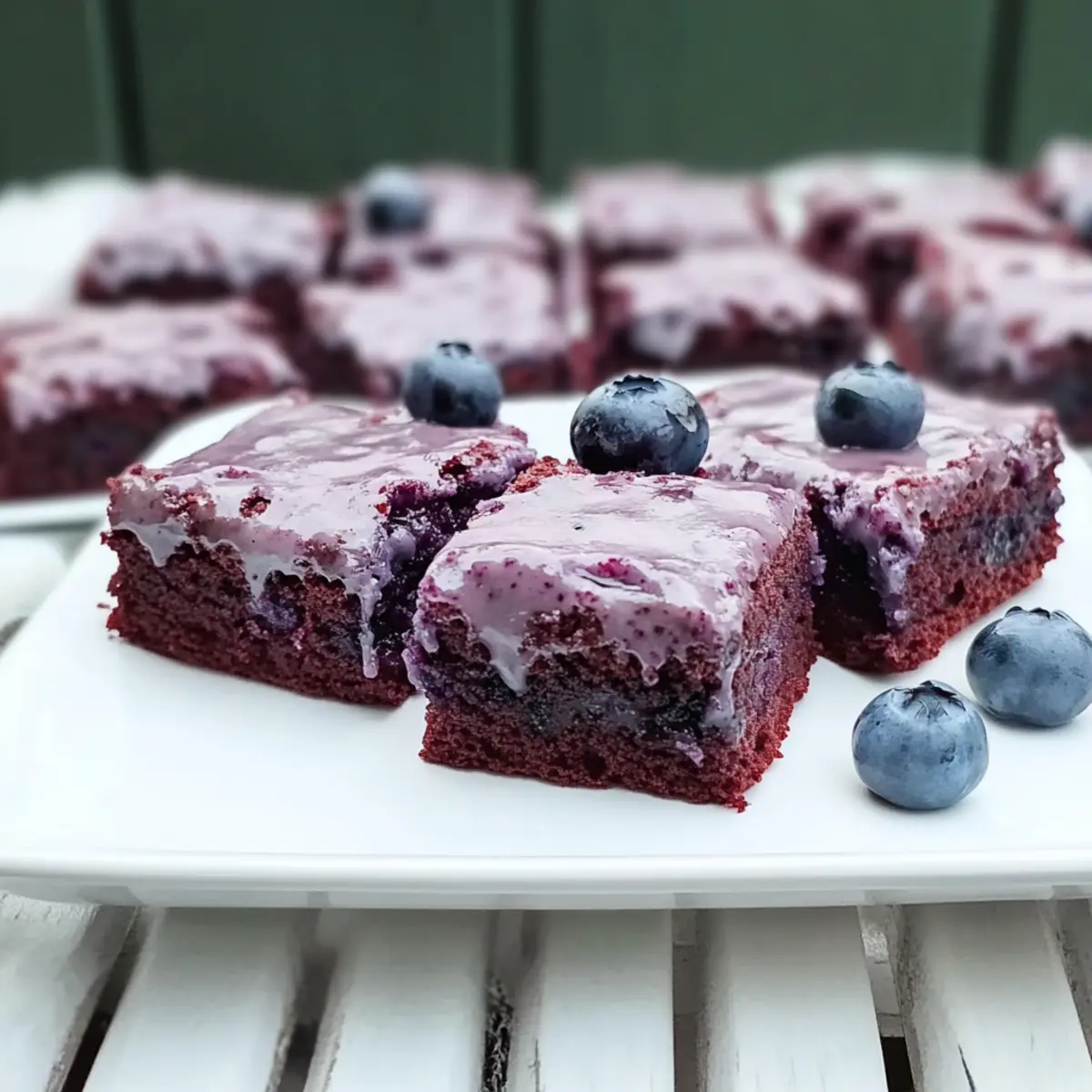 Glazed Blueberry Brownies