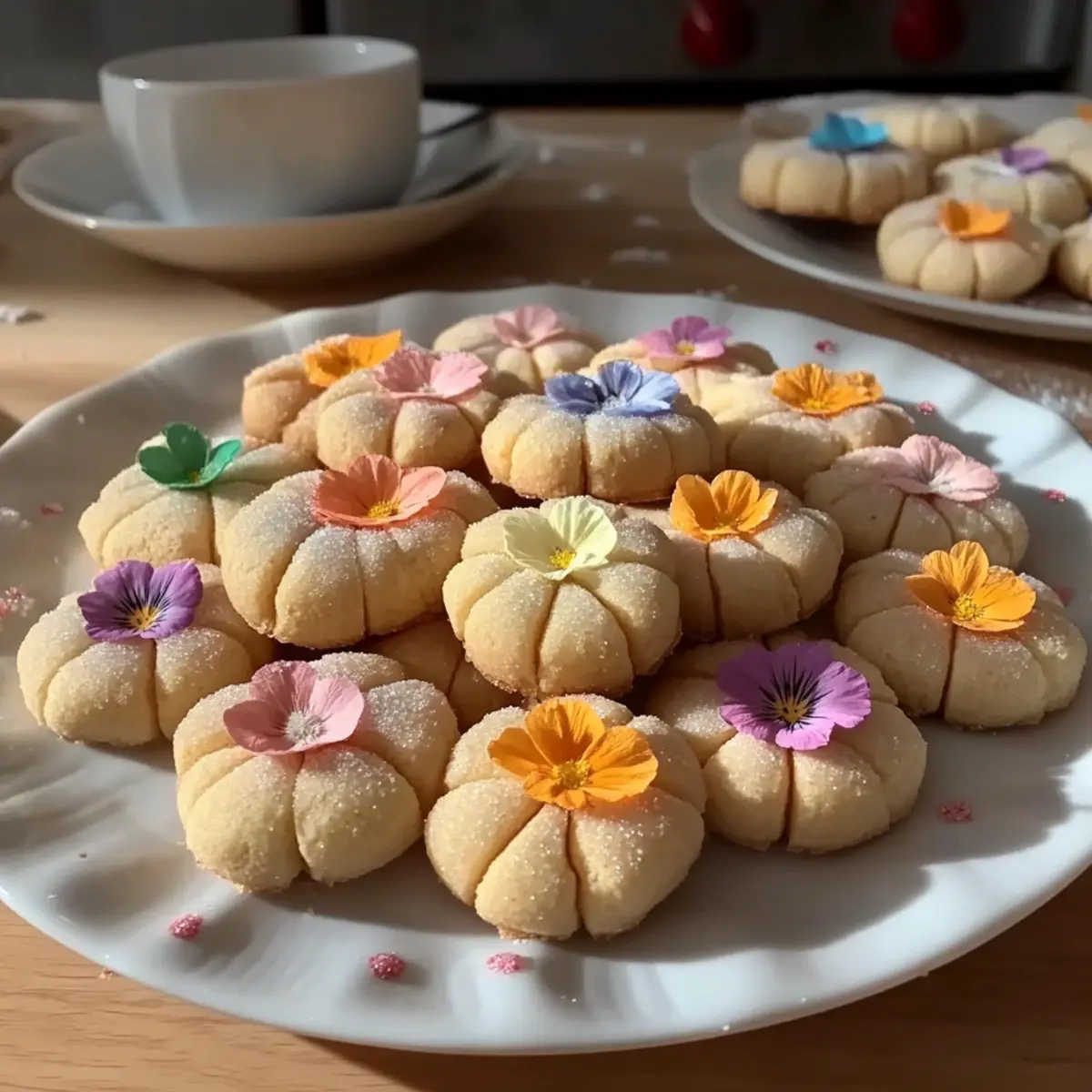 Spring Flower Shortbread Cookies
