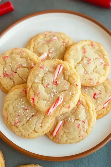 Chewy Peppermint Sugar Cookies