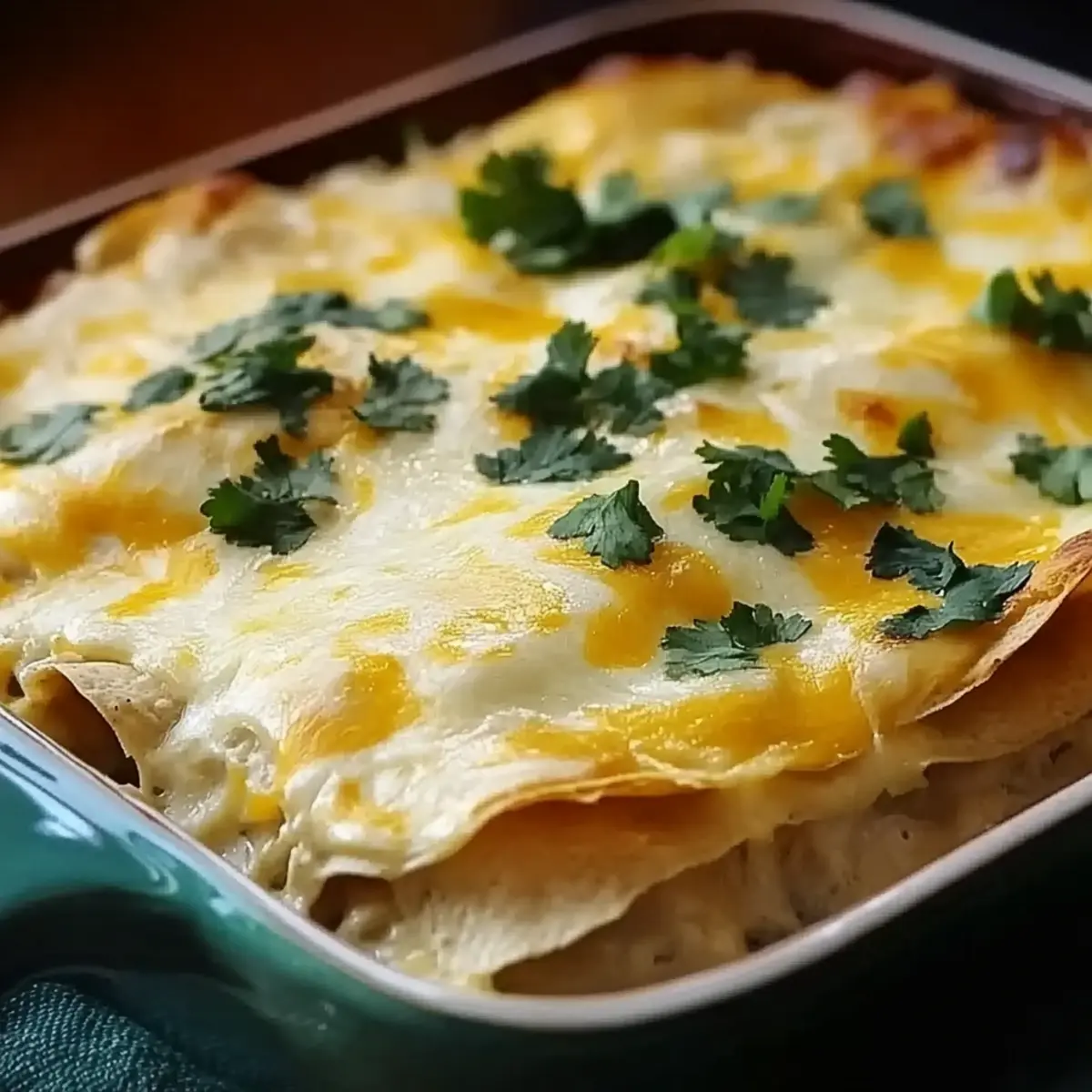 White Chicken Enchilada Casserole