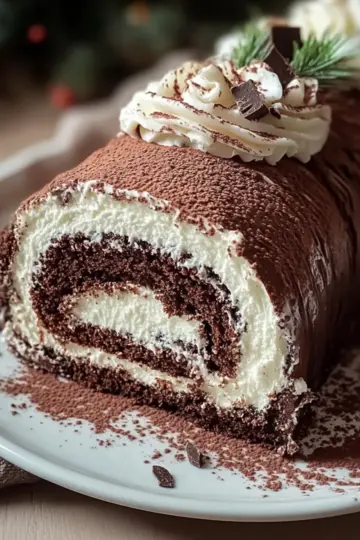 Christmas Yule Log Sheet Cake