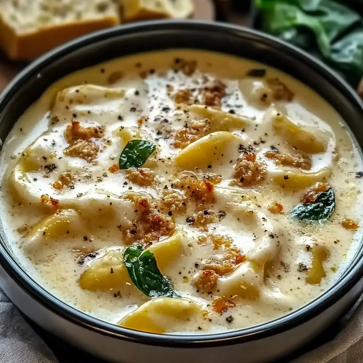 Creamy Alfredo Lasagna Soup