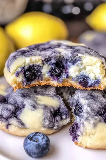 Lemon Blueberry Cheesecake Cookies