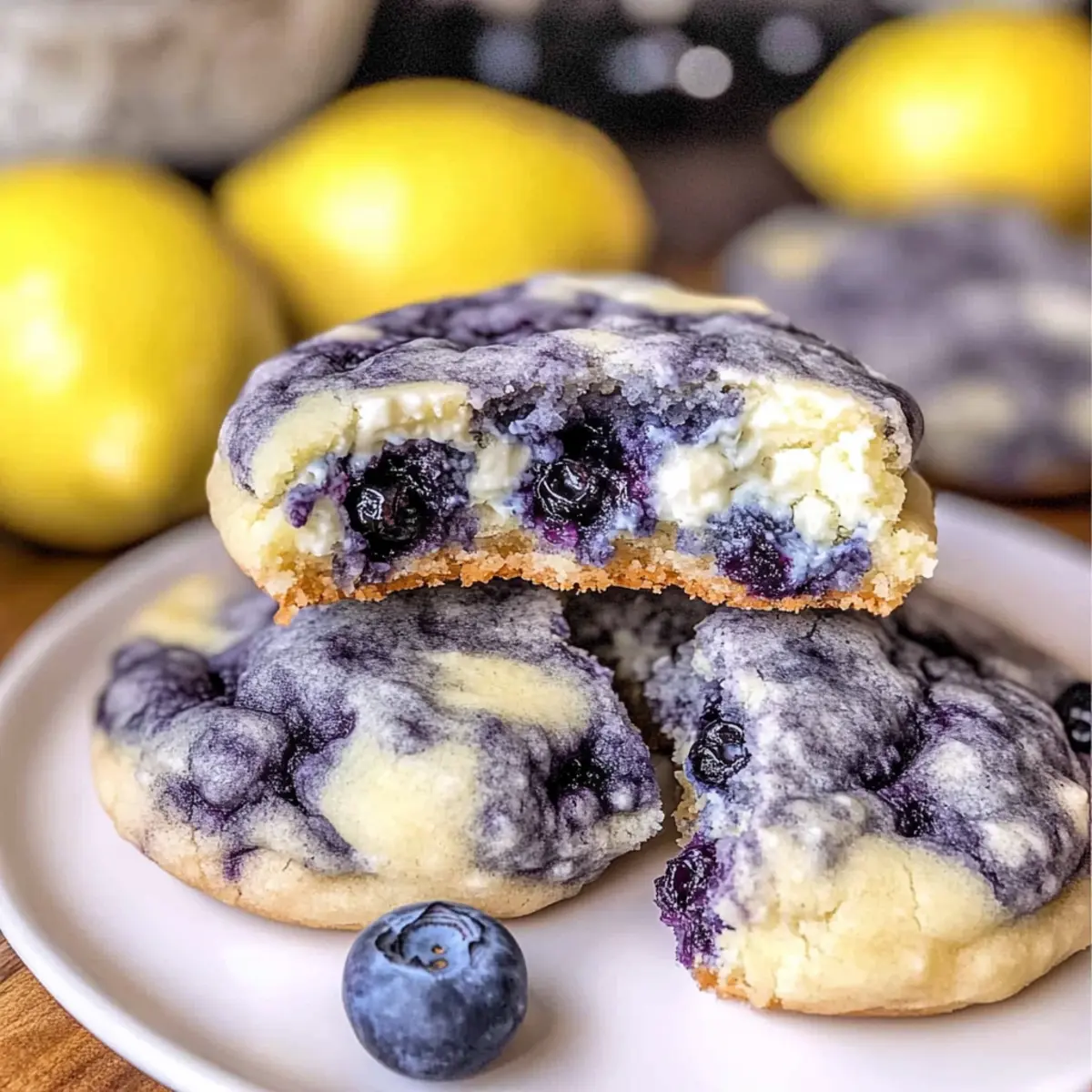 Lemon Blueberry Cheesecake Cookies